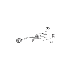 Anschlusselement und Fassung CONNECTION BOX 3P PAR16 STRAIN RELIEF / 3 POLE PUSH CONNECTOR / PAR16 SOCKET, wei�