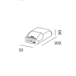 Transformator, IP20, 220-240VAC, sek. 12V, TRIAC dimmbar, 10W