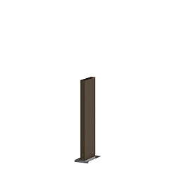 Poller f�r Wegeleuchte POLE 470 Q with fixation plate, eckig, bronze