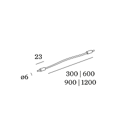 Verbinder f�r LED Pendelleuchte KUJO, 0,3m, schwarz