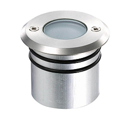 Outdoor LED Einbau-Spot, IP67 IK07, rund, � 3.5cm, 350mA (exkl. BG), befahrbar, Edelstahl, mit Diffusor, b�ndig, 2W 4500K 30�