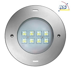 LED Einbau-Scheinwerfer / Unterwasserleuchte, 50° symmetrisch, 8 POW-LED, 31W, IP68/IP69, Edelstahl