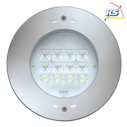 LED Einbau-Scheinwerfer / Unterwasserleuchte, asymmetric Mixflux, 12 POW-LED, 47W, IP68/IP69, Edelstahl, 3000K, 5640lm