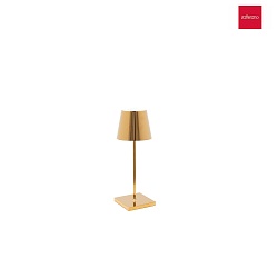 table lamp POLDINA MINI IP65, glossy, gold dimmable