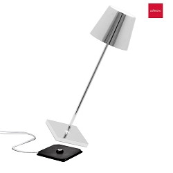 table lamp  POLDINA PRO IP65, chrome, glossy dimmable