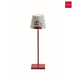 table lamp  POLDINA x PEANUTS IP65, red dimmable