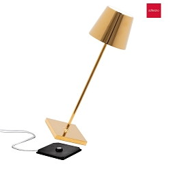 table lamp  POLDINA PRO IP65, glossy, gold dimmable