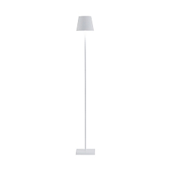 battery floor lamp POLDINA L dimmable, adjustable IP54, powder coated, white dimmable