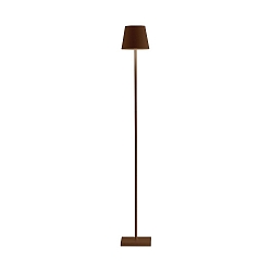 battery floor lamp POLDINA L dimmable, adjustable IP54, corten dimmable