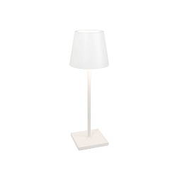 battery table lamp POLDINA L DESK IP54, white dimmable