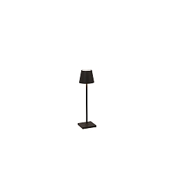 battery table lamp POLDINA MICRO IP65, black dimmable