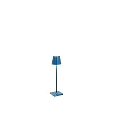 battery table lamp POLDINA MICRO IP65, blue dimmable