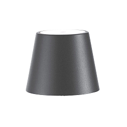 Leuchtenschirm f�r LED Akkuleuchte POLDINA, Aluminium, dunkelgrau