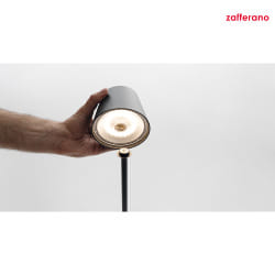 battery spike luminaire POLDINA IP54, dark grey, lacquered dimmable