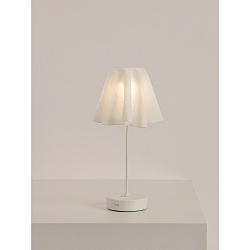 Schirm MARYLIN f�r LED Akku-Tischleuchte SWAP, � 33 cm, textil, wei�