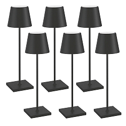 battery table lamp POLDINA PRO set of 6 IP65, black dimmable
