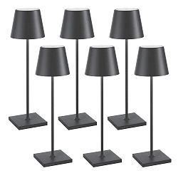 battery table lamp POLDINA PRO set of 6 IP65, dark grey dimmable