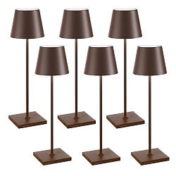 battery table lamp POLDINA PRO set of 6 IP65, rust dimmable