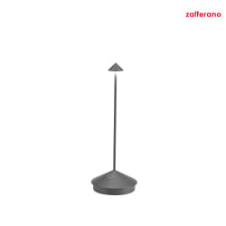 battery table lamp PINA TAVOLO PRO IP54, dark grey, lacquered dimmable