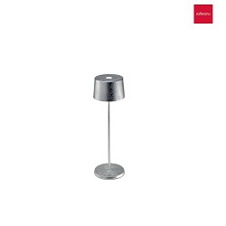 battery table lamp OLIVIA TAVOLO PRO IP20, silver leaf, lacquered dimmable
