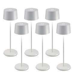 battery table lamp OLIVIA TAVOLO PRO set of 6 IP65, white, lacquered dimmable