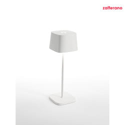 battery table lamp OFELIA TAVOLO PRO IP65, white, lacquered dimmable