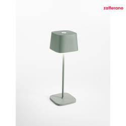 battery table lamp OFELIA TAVOLO PRO IP65, sage green, lacquered dimmable