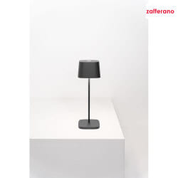 battery table lamp OFELIA TAVOLO PRO IP65, dark grey, lacquered dimmable