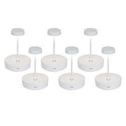 LED Akku-Tischleuchte SWAP MINI, 6er Set, 14,8cm, 2W, 2200/2700/3000K, 141/168/192lm, IP65, dimmbar, wei�