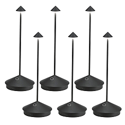 battery table lamp PINA TAVOLO PRO set of 6 IP65, black dimmable
