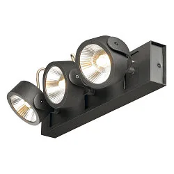 LED Wand- und Deckenleuchte KALU LED 3, IP20, 3-flammig, 47W 3000K 3000lm 60°, dimmbar, kardanisch, schwarz