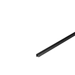 GRAZIA 10 LED Aufbauprofil, Standard, Gerillt, 200cm, Schwarz