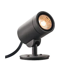 LED Außenstrahler HELIA SPOT S, IP66 IK04, 6.5W 3000K 440lm 35°, kardanisch, 300cm IP-Steckerkabel, schaltbar, anthrazit