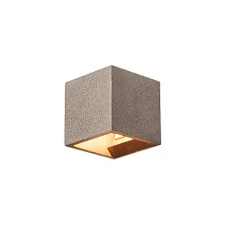 SOLID CUBE Wandleuchte, QT14, schwarzer Sandstein