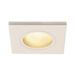 Outdoor Einbau-Downlight DOLIX OUT, IP65 IK02, eckig, 8.8 x 8.8cm / DA 68mm, GU10 QPAR51 max. 50W, Aluminium, eckig, weiß