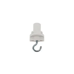 Zubehör für 3-Phasen-Aufbauschiene S-TRACK - 3-Phasen-Adapter mit Haken, mechanisch, isoliert, weiß