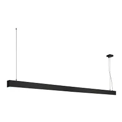 LED Pendelleuchte GLENOS, 200.5cm, UGR , 85W 4000K 6600lm, Mattschwarz
