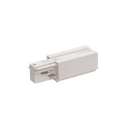 EUTRAC Einspeiser für 3-Phasen HV-Schiene Erde links, Einspeiser 1, weiß