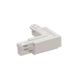 EUTRAC L-Verbinder für 3-Phasen HV-Schiene, Erde außen, weiß