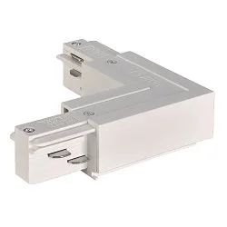 EUTRAC L-Verbinder für 3-Phasen HV-Schiene, Erde innen, weiß