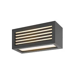LED Outdoor Wandleuchte BOX-L, IP44 IK05, 19W 3000K 480lm, direkt/indirekt, Anthrazit