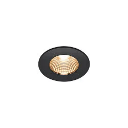 Outdoor LED Einbau-Downlight PATTA-I ROUND DTW, IP65 IK02, 7.3W 1800-3000K 440lm, CRi 97, Dim-to-Warm, starr, schwarz