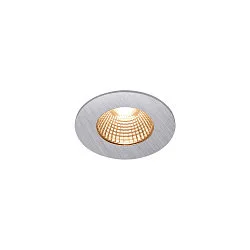 Outdoor LED Einbau-Downlight PATTA-I ROUND DTW, IP65 IK02, 7.3W 1800-3000K 440lm, CRi 97, Dim-to-Warm, starr, Alu gebürstet