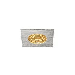 LED Outdoor Einbau-Downlight PATTA-I SQUARE DTW, IP65 IK02, 7.3W 1800-3000K 440lm, CRi 97, Dim-to-Warm, starr, Alu gebürstet