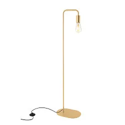 Stehleuchte FITU FL, E27, mit Fußtrittschalter, Soft Gold