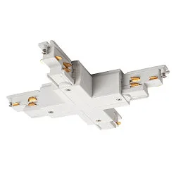 Zubehör für 3-Phasen Aufbau-Stromschiene S-TRACK PHASE & DALI - X-Verbinder, DALI steuerbar, weiß