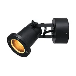 Outdoor Wand-/Deckenstrahler NAUTILUS WL-CL, IP54 IK02, GU10 QPAR51 max. 11W, dreh- und schwenkbar, Schwarz matt