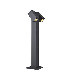 Outdoor Stehleuchte / Wegeleuchte THEO PATHLIGHT DOUBLE QPAR51, IP44 IK02, 2x GU10, +/-90° neigbar, Anthrazit