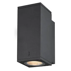 Premium-LED Outdoor Wandleuchte ENOLA SQUARE SINGLE CCT, IP65 IK02, Größe S, 6W 3000/4000K 390/450lm 30°, CRi>90, Anthrazit