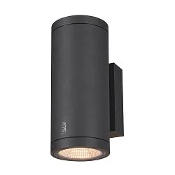 LED Außenwandleuchte ENOLA ROUND UP/DOWN CCT, IP65 IK06, CRi >90, anthrazit, Größe M, 20W 3000/4000K 1660/1900lm 2x38°